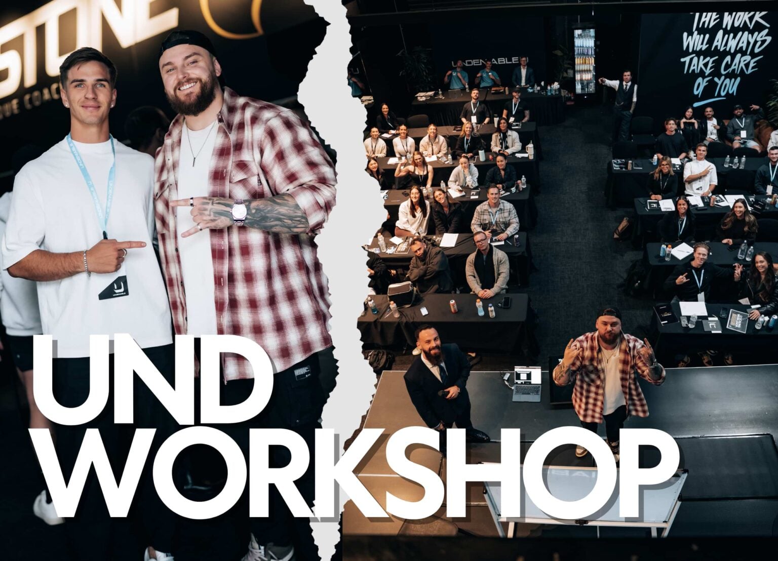 Rhys and the team at a packed UND Workshop
